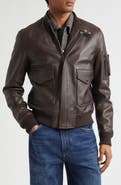 Dolce&Gabbana Plongé Leather Bomber Jacket