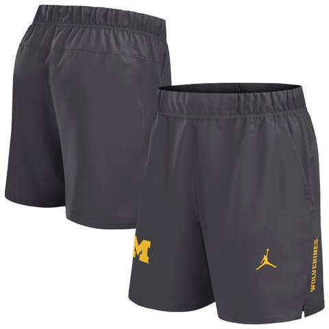Men's Jordan Brand Gray Michigan Wolverines Primetime Woven Victory Performance Shorts