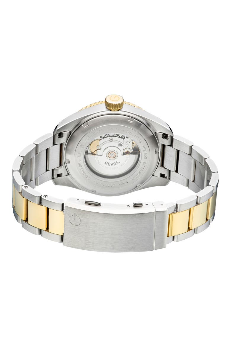 Men's Yorkville Two-Tone Bracelet Watch, 43mm, Alternate, color, TWO TONED SS IPYG