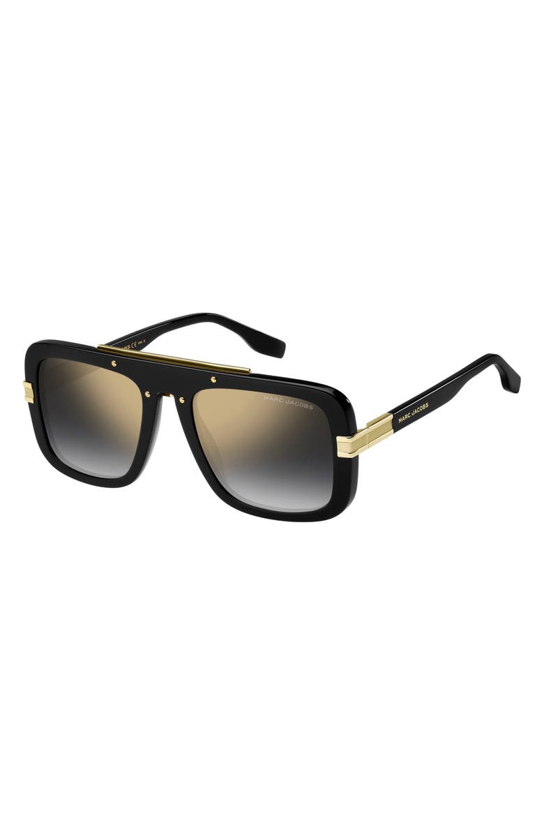 Marc Jacobs 55mm Gradient Rectangle Sunglasses, Alternate, color,