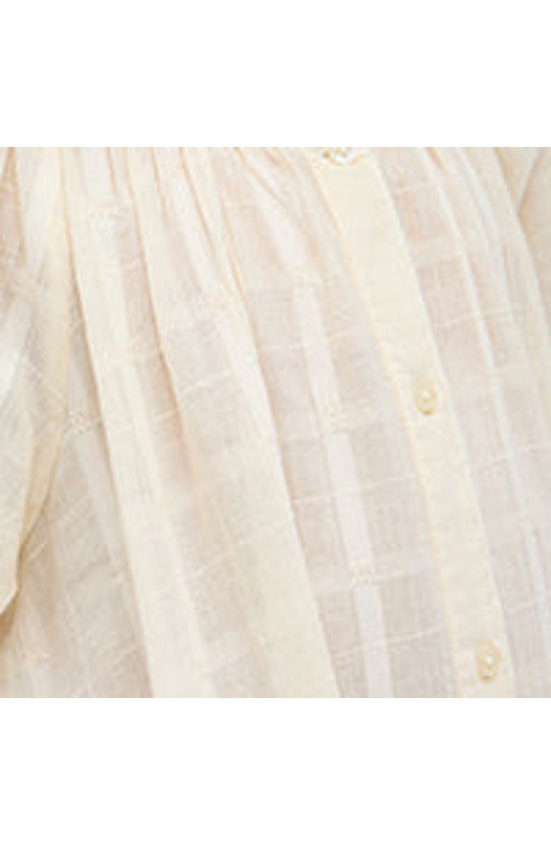 Raffya Kids Olivia Button Down Embroidered Dress, Alternate, color, Ecru