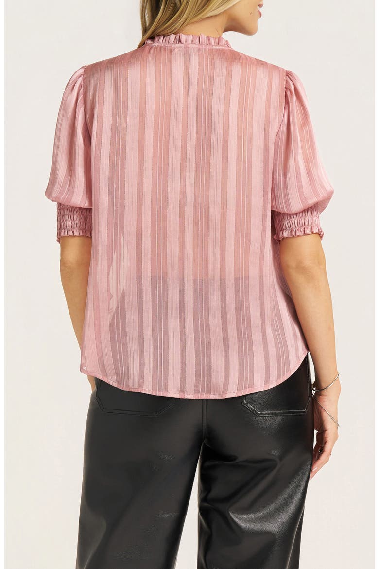 Indie Shirred Top, Alternate, color, ROSE