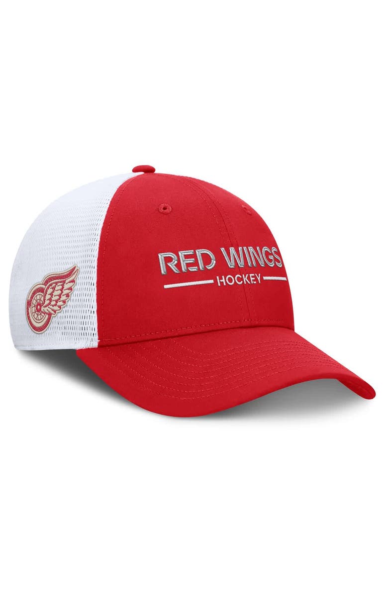 FANATICS Men
s Fanatics  Red Detroit Red Wings Centennial Trucker Adjustable Hat, Main, color, Red