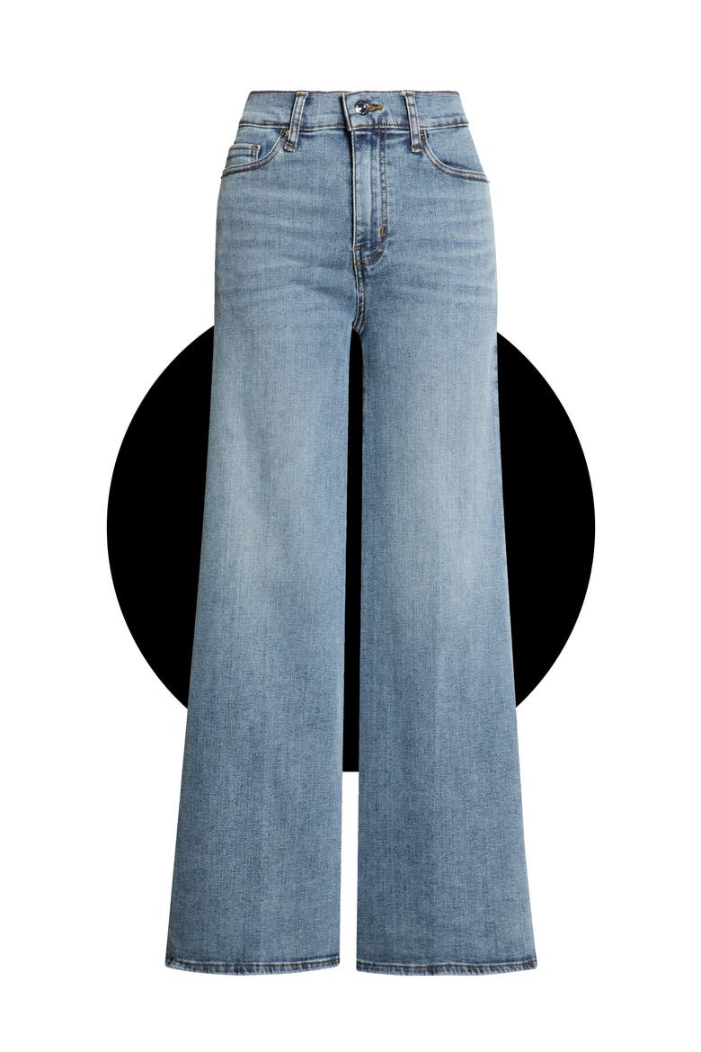 Le Palazzo Crop High Waist Wide Leg Jeans, Main, color, NUANCE