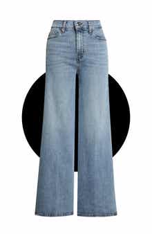 Le Palazzo Crop High Waist Wide Leg Jeans