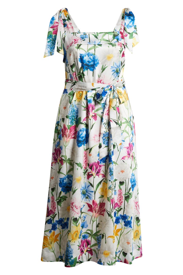 Floral Print Sundress, Alternate, color, PEARL WHITE MULTI