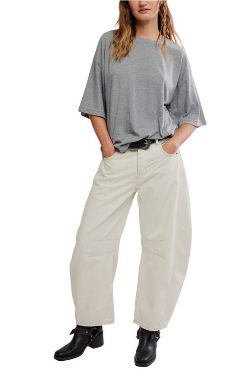 Free People Wtf Perfect Oversize Cotton T-shirt In Gray