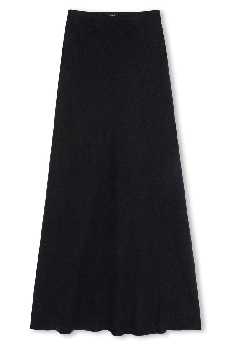 Romina Maxi Skirt, Alternate, color, BLACK LINEN