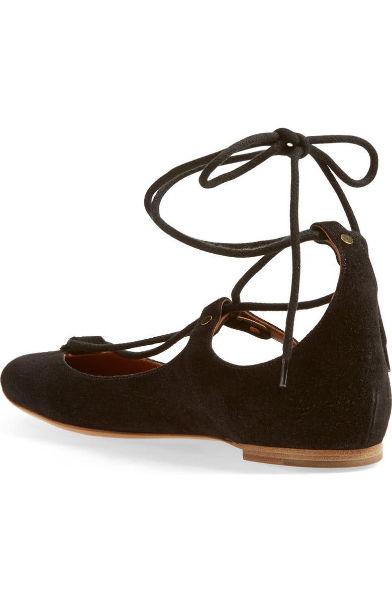Chloé 'Foster' Lace-Up Ballet Flat, Alternate, color,