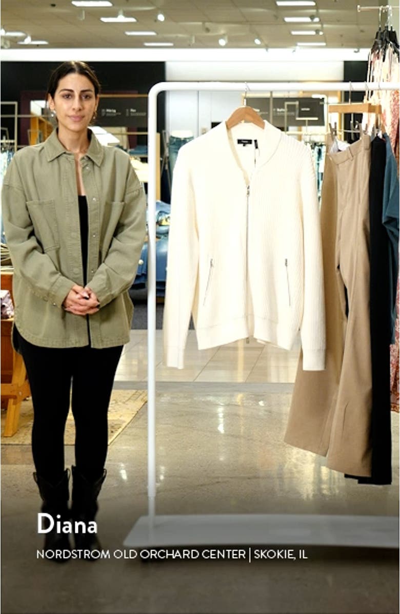 Ryke Cashton Rib Cotton & Cashmere Blend Zip-Up Cardigan, sales video thumbnail