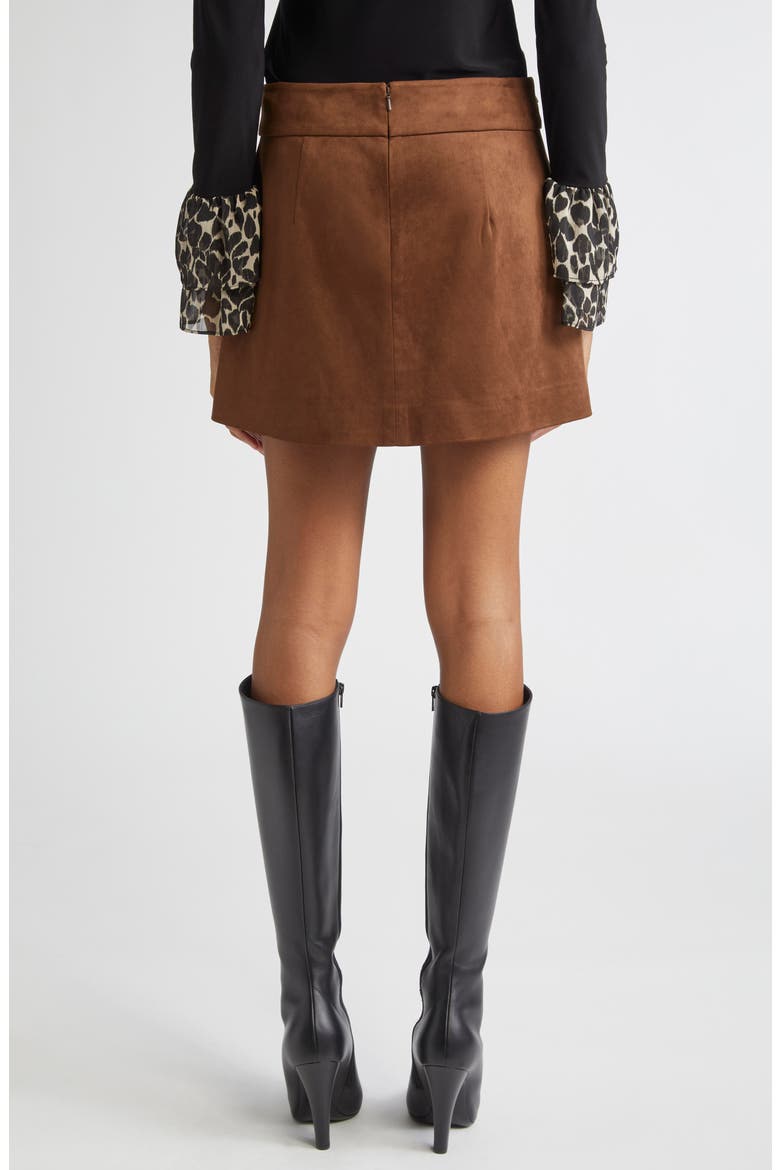 Martha Chain Detail Miniskirt, Alternate, color, COFFEE