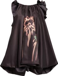 Collina Strada Pillow Satin Bubble Hem Minidress