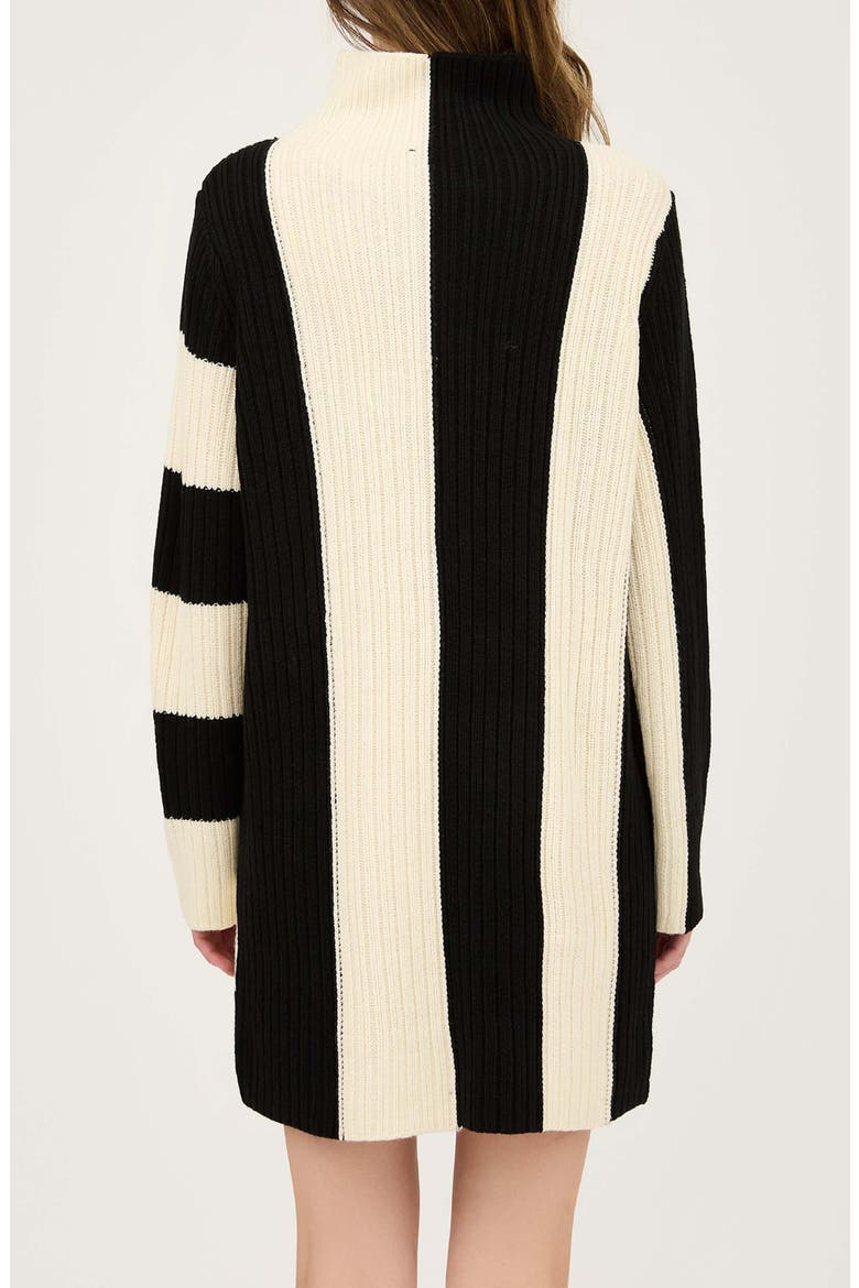 Colorblock Rib Long Sleeve Sweater Dress, Alternate, color, IVORY MULTI