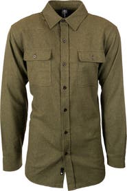 BURNSIDE Yarn Dye Flannel Button-Up Shirt