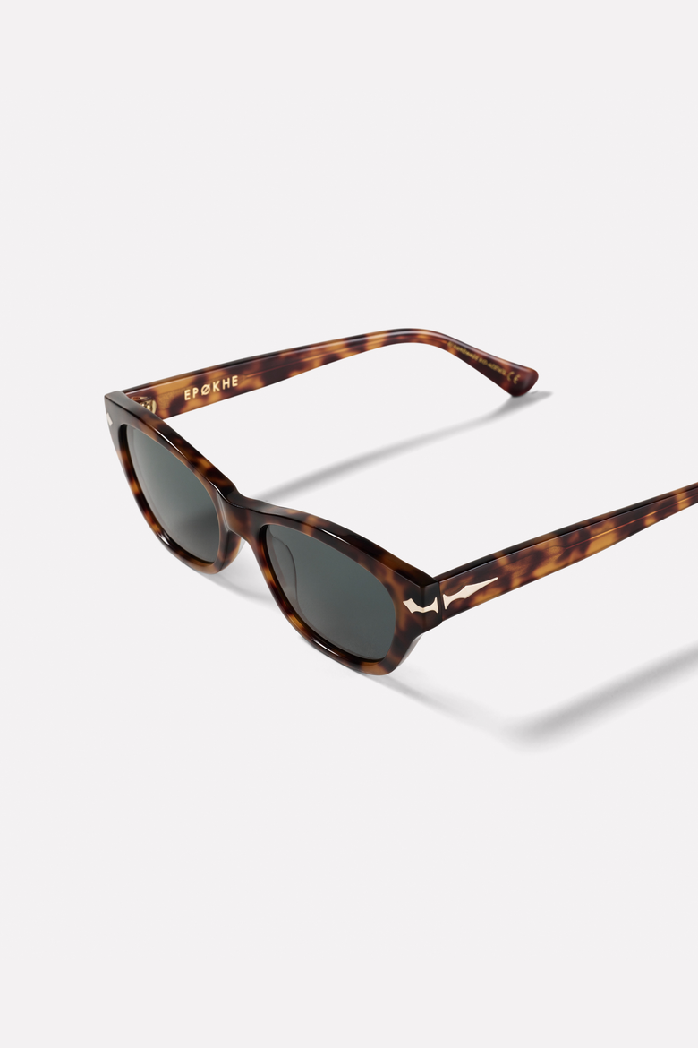 Frequency x Austyn Gillette Sunglasses, Alternate, color, Amber Tortoise Polished Green