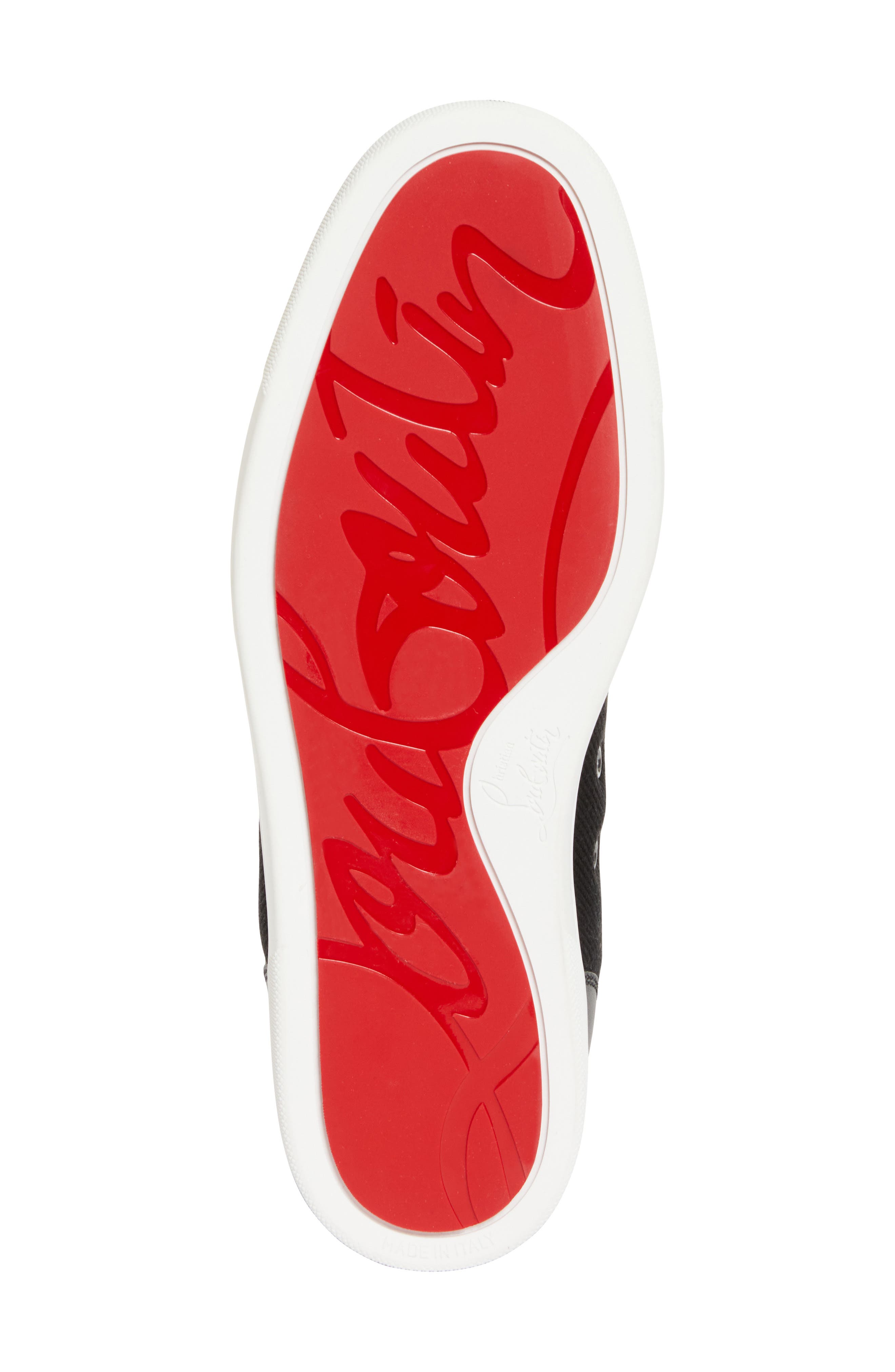 Christian Louboutin Louis High Top Sneaker, Alternate, color, Black