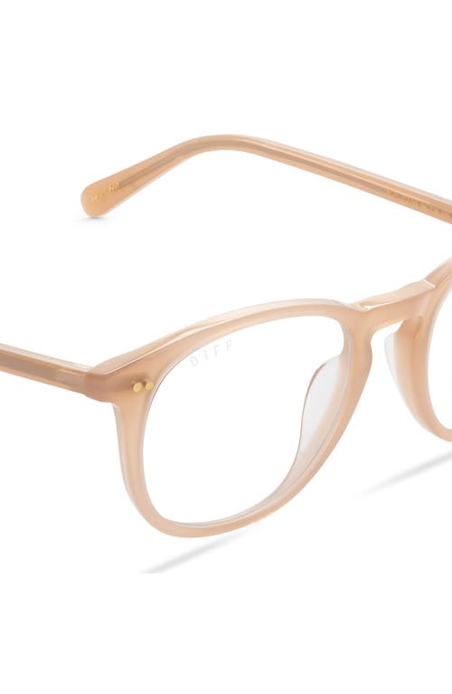 Diff Jaxson 49mm Blue Light Blocking Glasses In Rustique/clear
