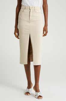 PAIGE Angela Denim Midi Skirt