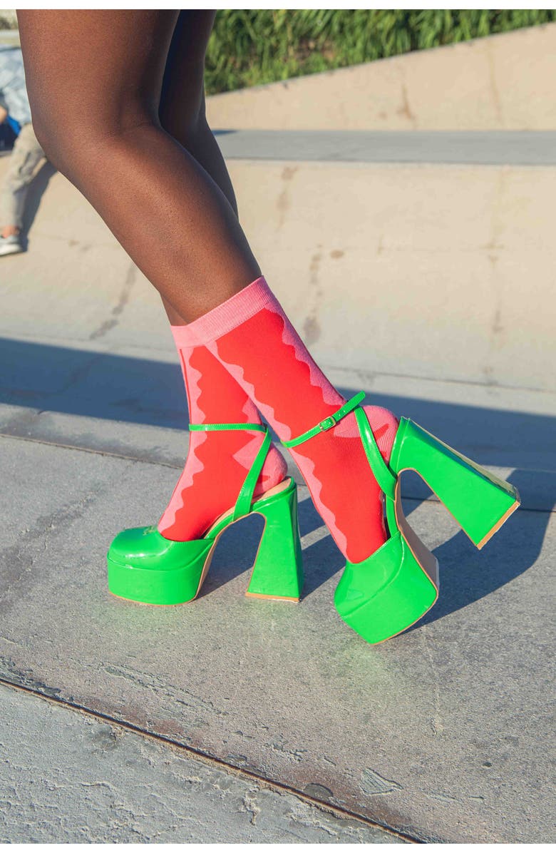 doiy Assorted 2-Pack Happy Birthday 3D Crew Socks, Alternate, color, Red/ Pink