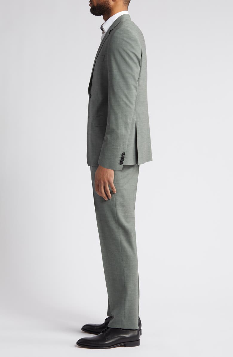 BOSS Huge Stretch Wool Suit, Alternate, color, Dark Green