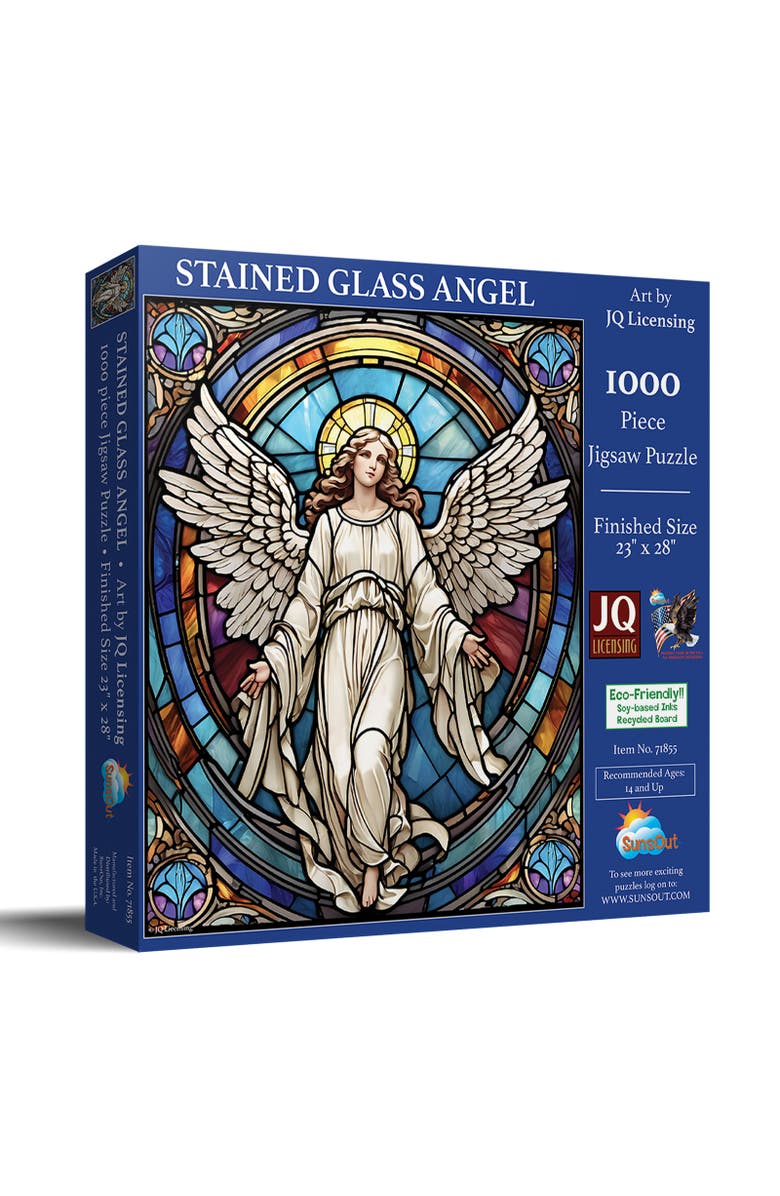 Sunsout Stained Glass Angel 1000 piece Jigsaw Puzzle for Adults, Main, color, 