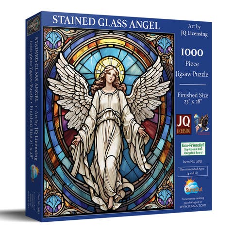 Stained Glass Angel 1000 piece Jigsaw Puzzle for Adults