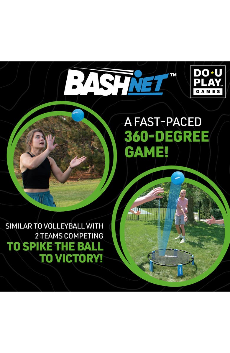 Do-U-Play Bash Net Game Set, Volleyball Meets Bouncing Trampoline, Family, Alternate, color, Multicolored