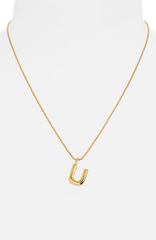 Open Edit Waterproof Bubble Initial Pendant Necklace