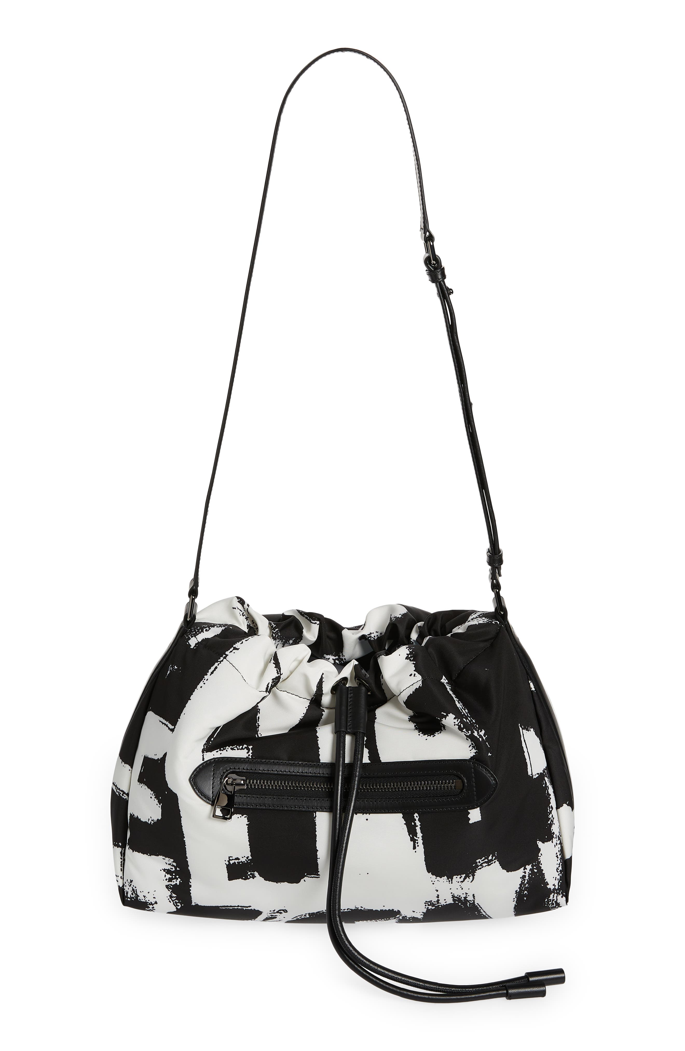 McQueen The Ball Bundle Graffiti Nylon Shoulder Bag, Main, color, 