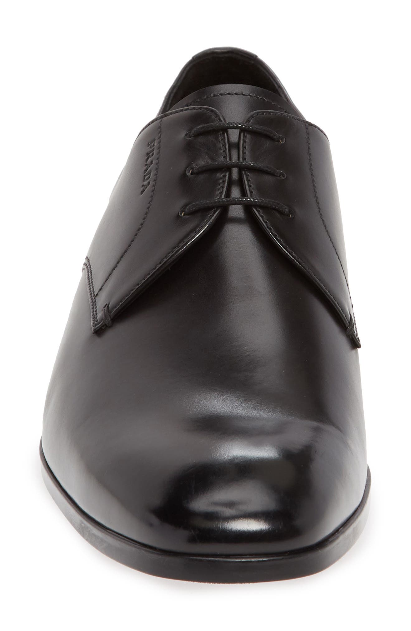 Prada Spazzalato Plain Toe Oxford Derby, Alternate, color, 