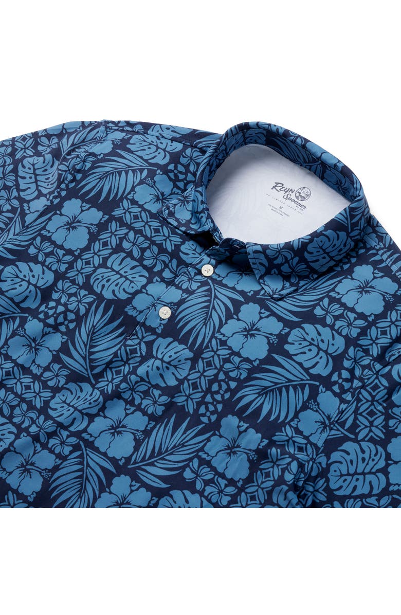 Reyn Spooner Tropical Tapa Floral Performance Polo, Alternate, color, 