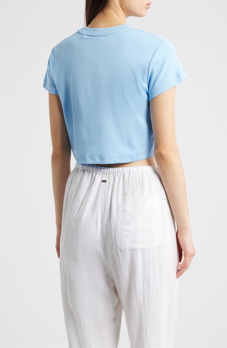 Rip Curl Pacific Coast Embroidered Baby Tee, Alternate, color, Light Blue