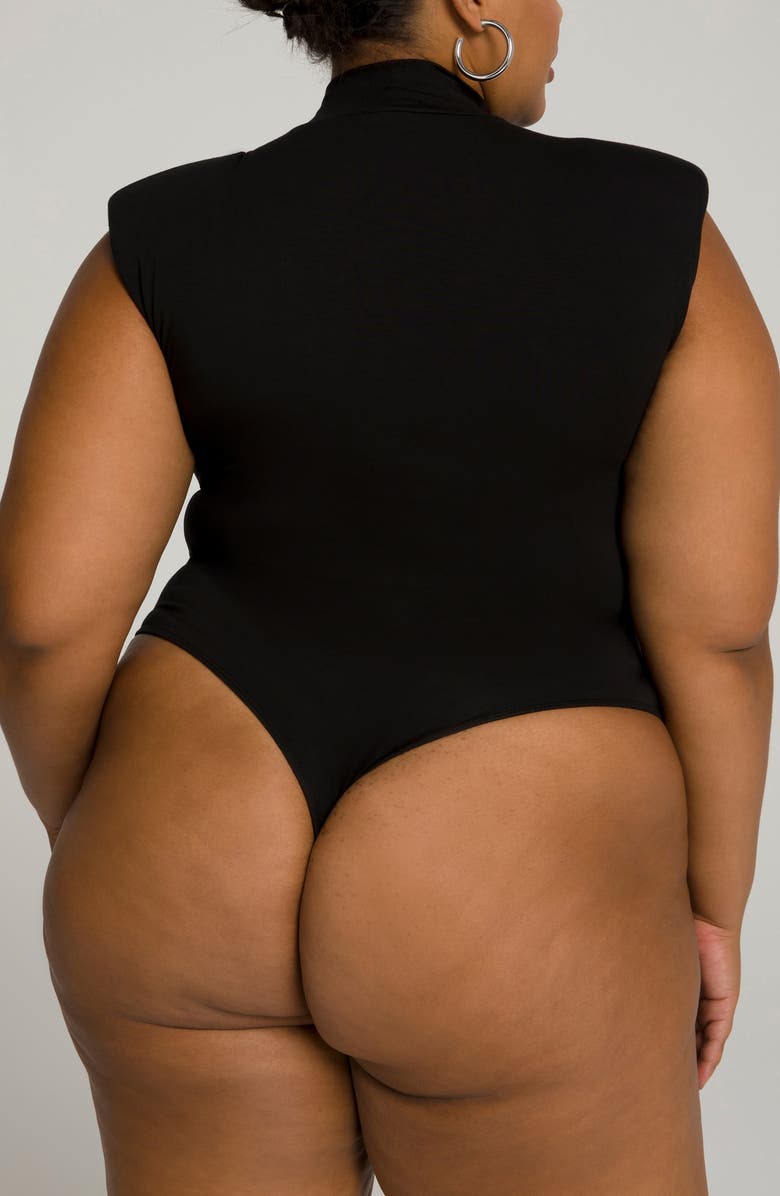 Good American Mock Neck Power Bodysuit, Alternate, color, 