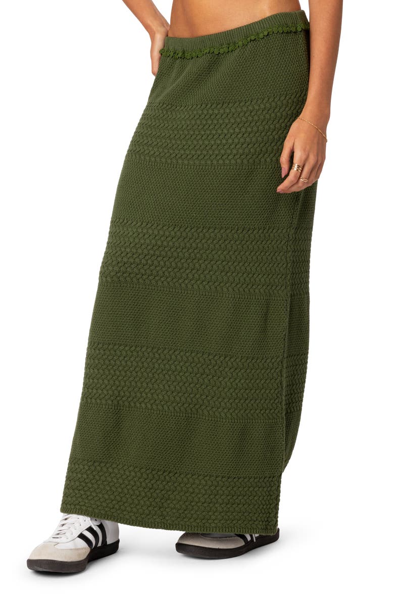 EDIKTED Garner Textured Maxi Sweater Skirt, Alternate, color,