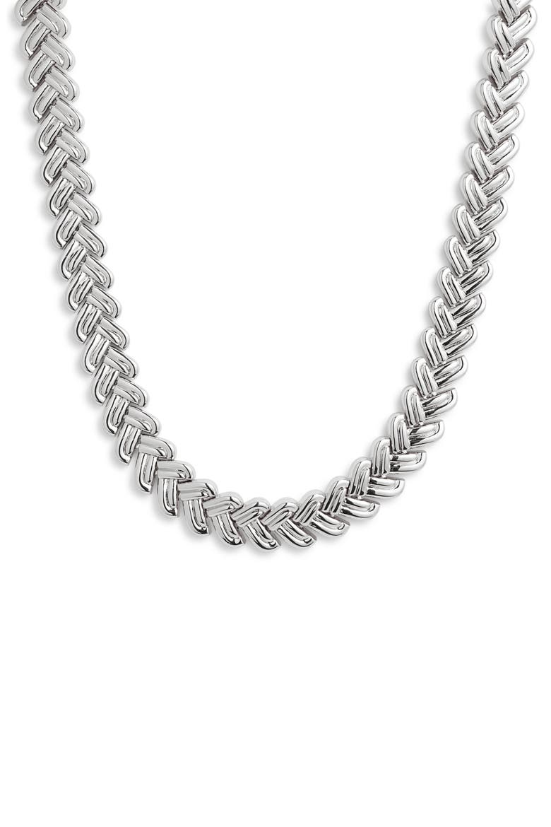 Estelle Chain Necklace, Main, color, SILVER