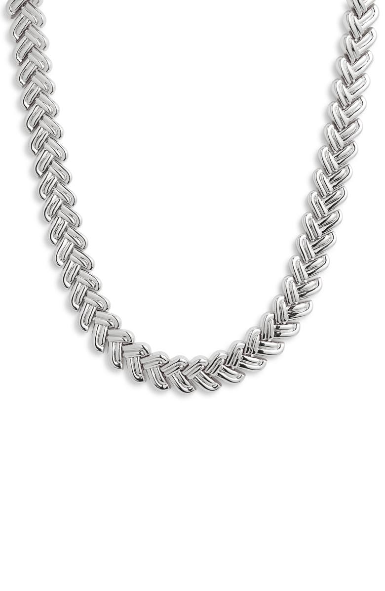 MIRANDA FRYE Estelle Chain Necklace, Main, color, Silver