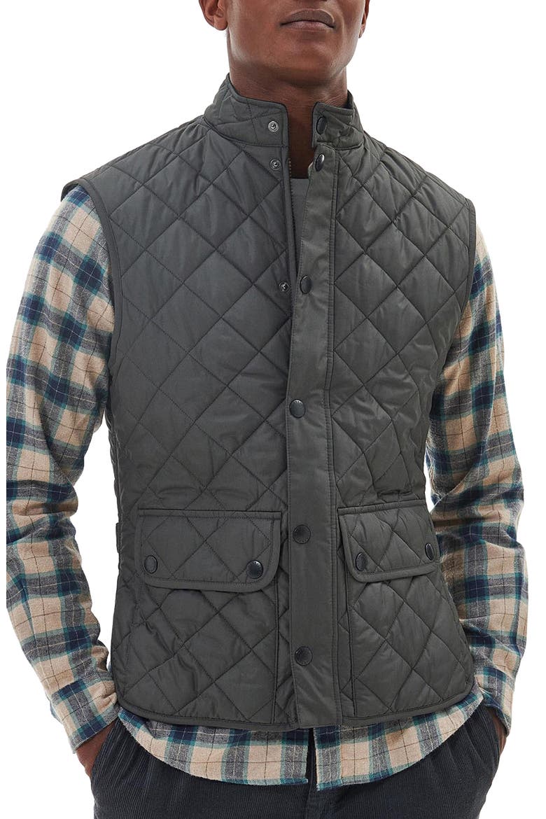 Lowerdale Slim Fit Quilted Vest, Main, color, CHARCOAL