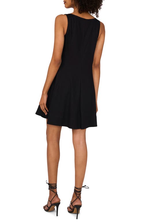 1.state Sleeveless Full Circle Minidress In Rich Black