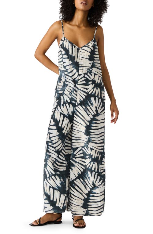 Steve Madden Desdemona Printed Crinkled Jumpsuit In Black