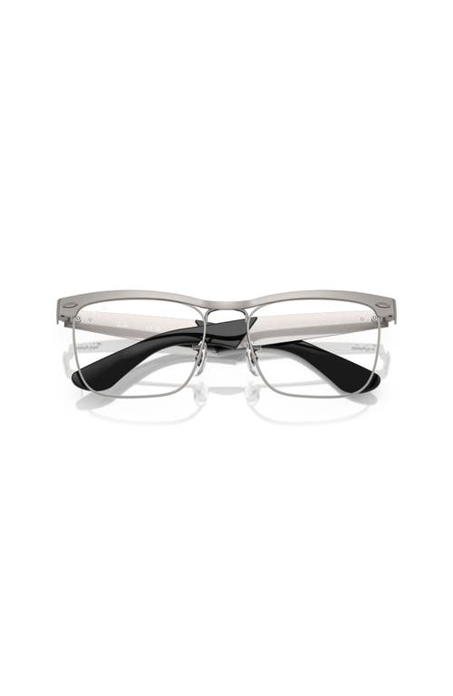 Ray Ban Ray-ban 53mm Square Optical Glasses In Gray