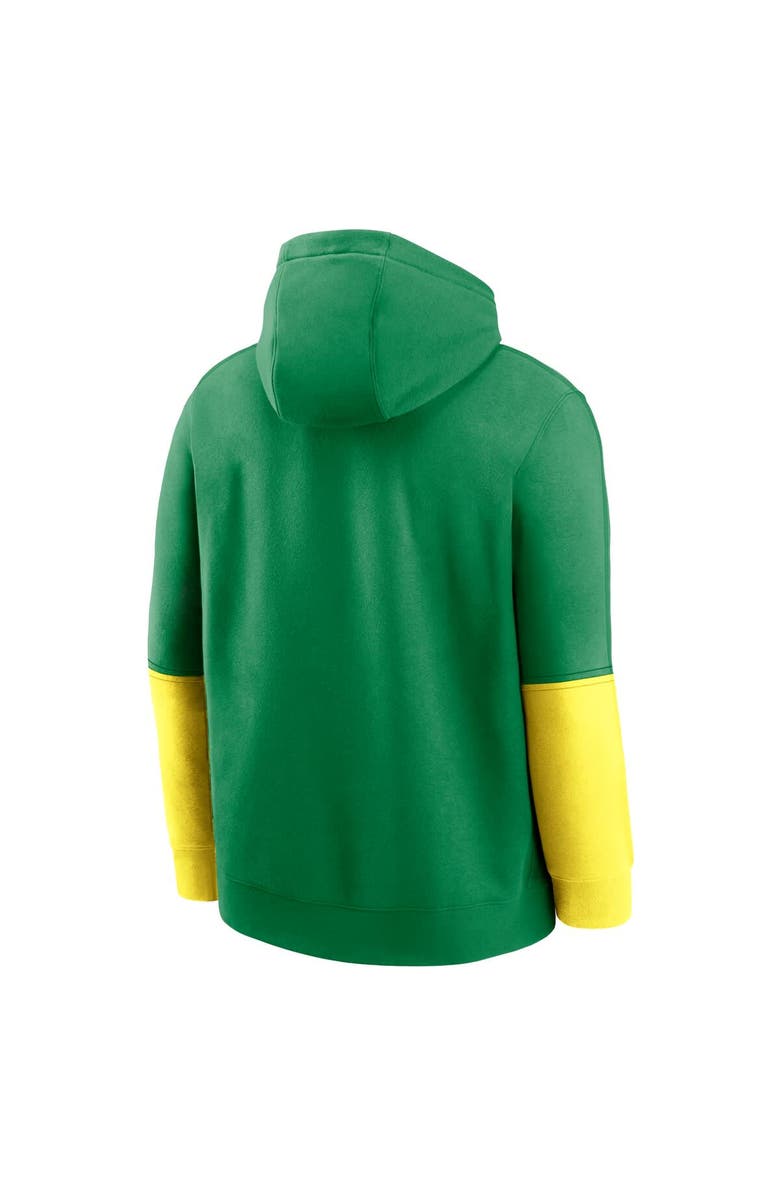 Nike Men's Nike Green/Yellow Oregon Ducks 2024 Sideline Club Pullover Hoodie, Alternate, color, 