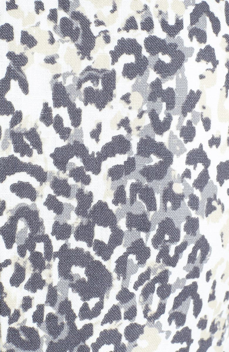 Joie 'Mehira' Animal Print Linen Blazer, Alternate, color, Steel