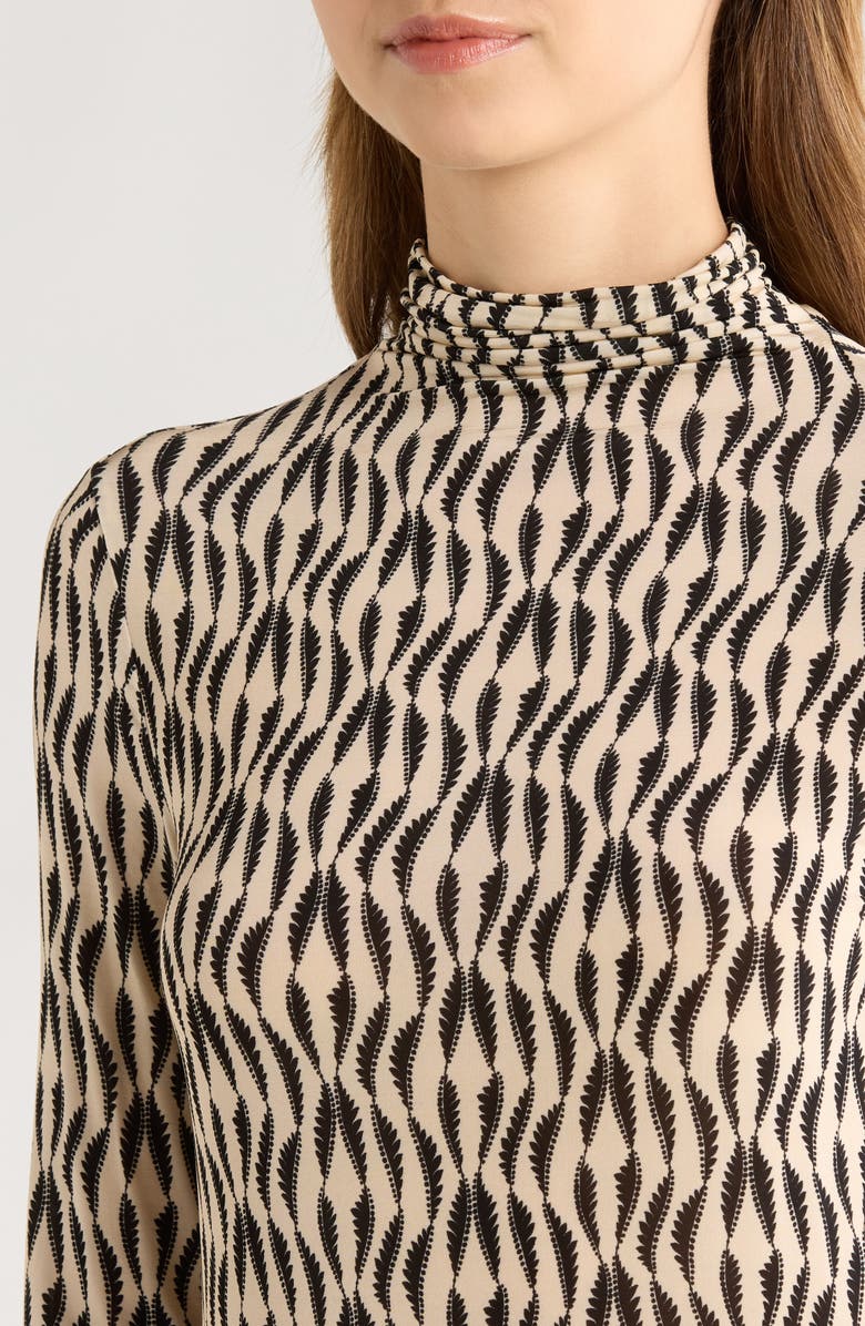 Ulla Johnson Aurelia Funnel Neck Jersey Top, Alternate, color, Silhouette