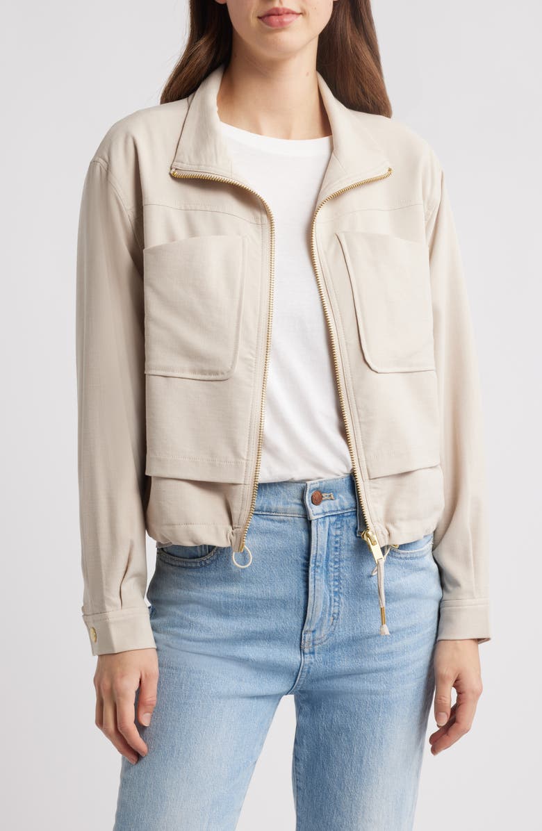 Wit & Wisdom Double Layer Front Zip Jacket, Main, color,