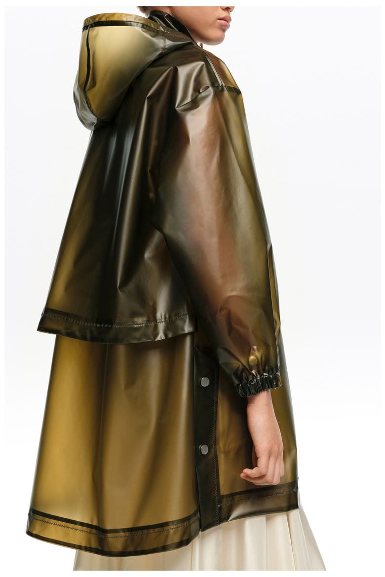 A-line Transparent Trench, Alternate, color, OLIVE