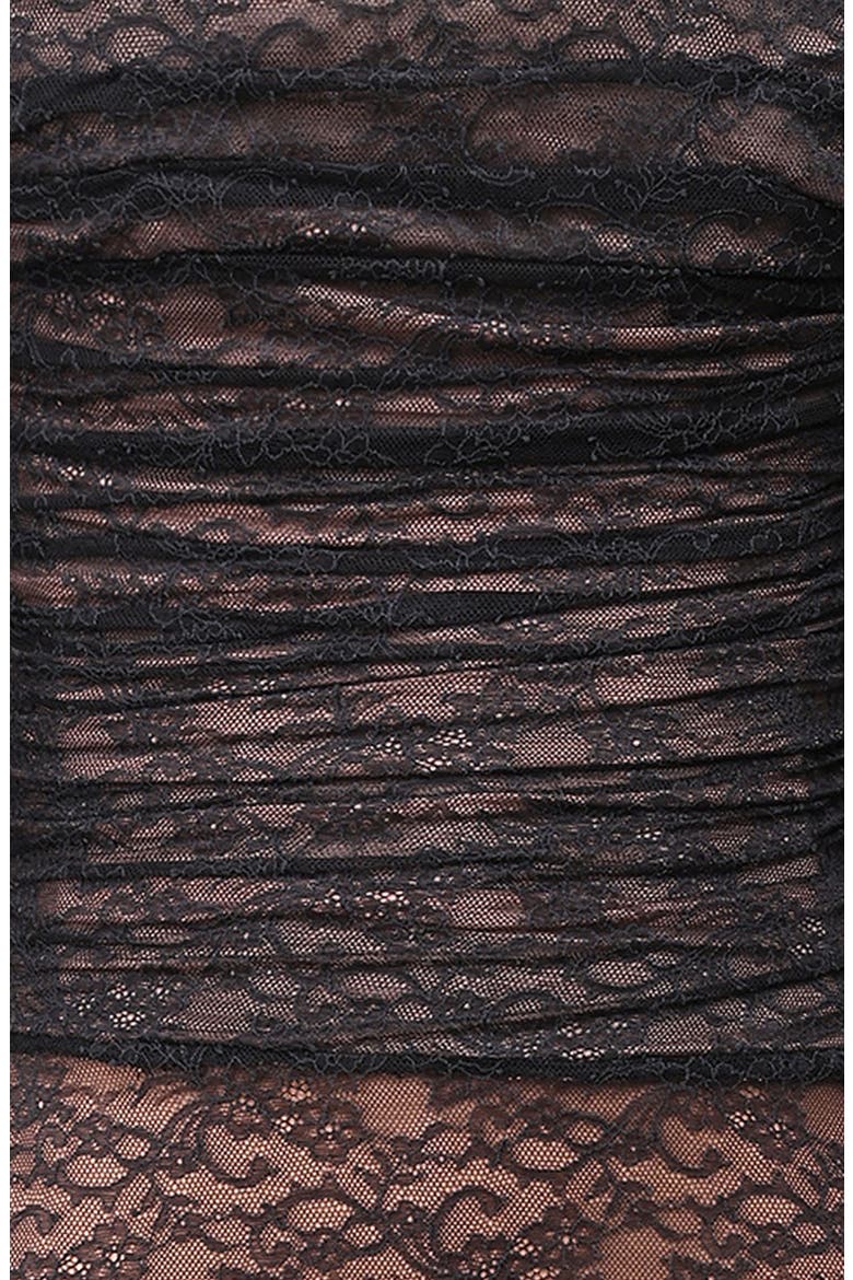 Gaia Lace Midi Dress, Alternate, color, BLACK