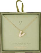 Leith Pavé Cubic Zirconia Initial Pendant Necklace