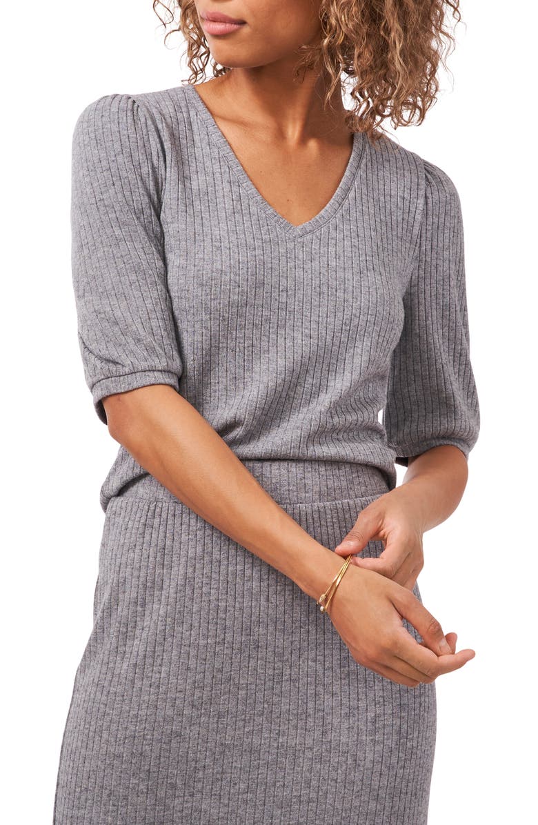 1.STATE Puff Sleeve Rib Knit Top, Main, color,