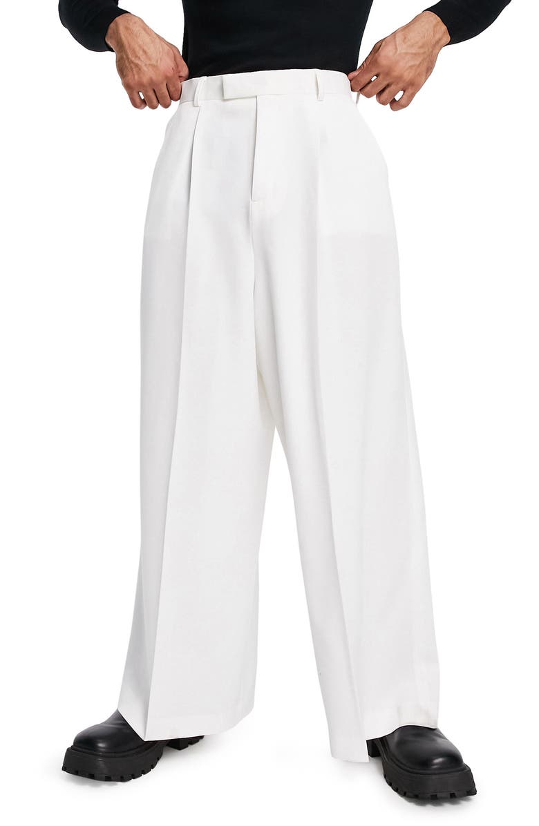 ASOS DESIGN Wide Leg Trousers, Main, color, 