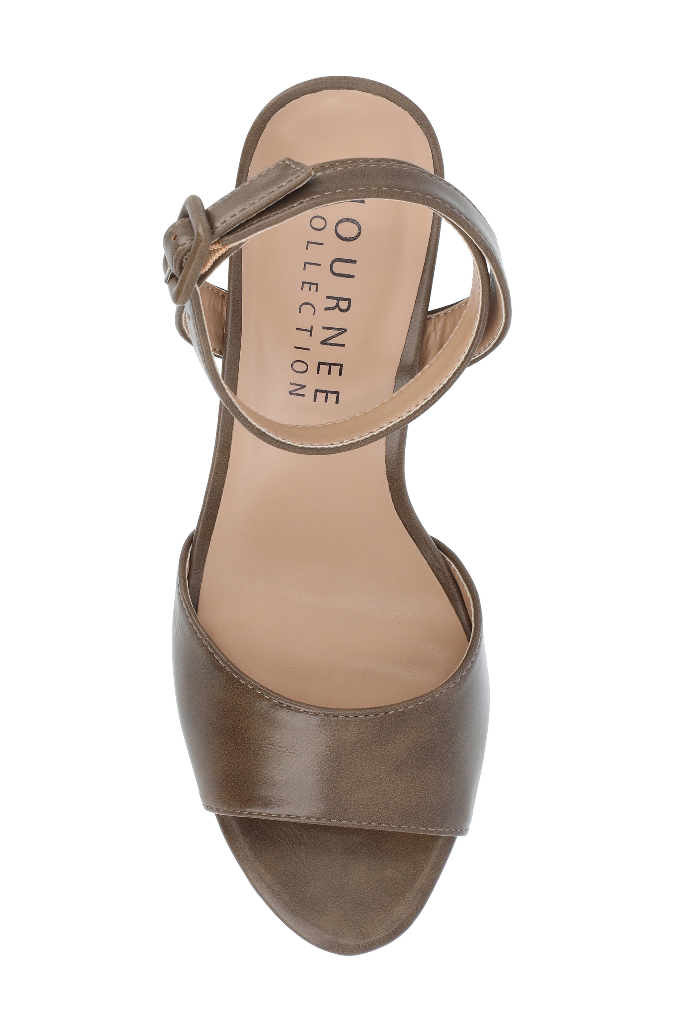 JOURNEE Nairri Platform Sandal, Alternate, color, BROWN